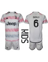 Juventus Danilo Luiz #6 Venkovní dres pro děti 2023-24 Krátký Rukáv (+ trenýrky)